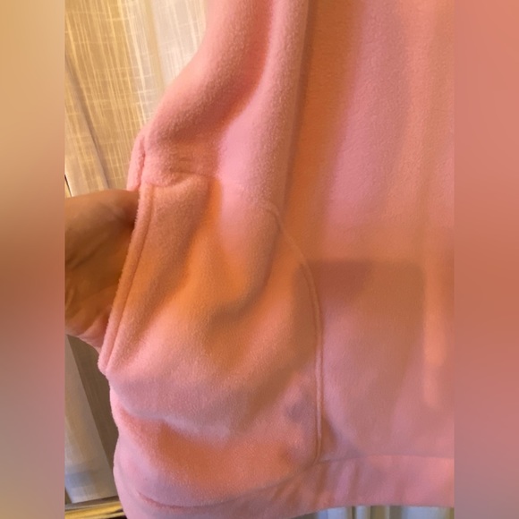 Pink fleece sweatshirt with pockets - Picture 4 of 4